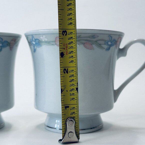 Excel, Scene I, Illusions, 2 Footed Cups, Ring Of Flowers/Rim Discontinued VTG - Picture 8 of 12